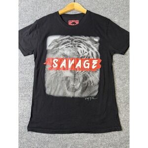 Ring Of Fire Savage Tiger Graphic‎ T-Shirt Black Size Medium
